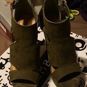 Olive Green Wedges